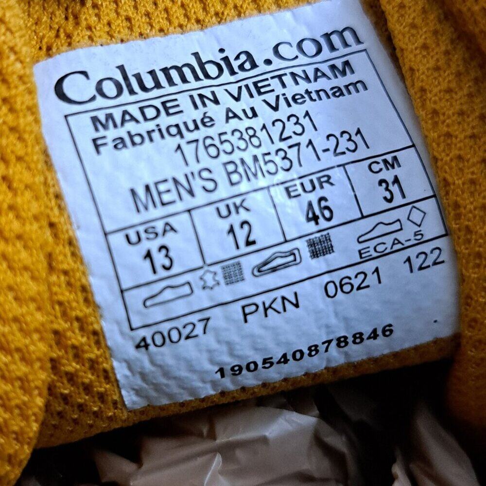 %Size 13 Men's Columbia Crestwood Mid Waterproof Hiker Cordovan/Squash/ D13 - Picture 7 of 12
